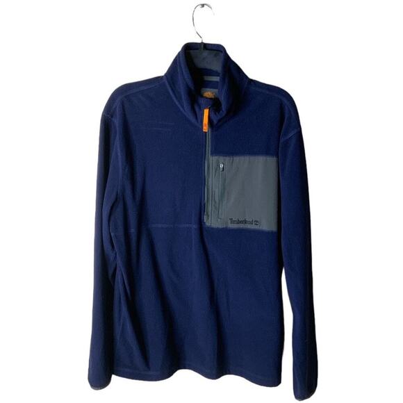 Timberland Micro Fleece 1/2 Zip Pullover Top Mens Size Large Embroidered Logo - Picture 1 of 11